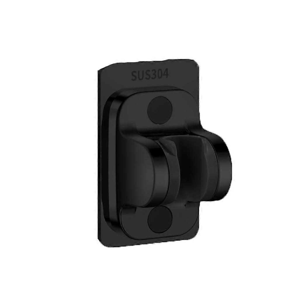 ステンレス製シャワーブラケットパンチフリークラシックブラック(接着剤付き)