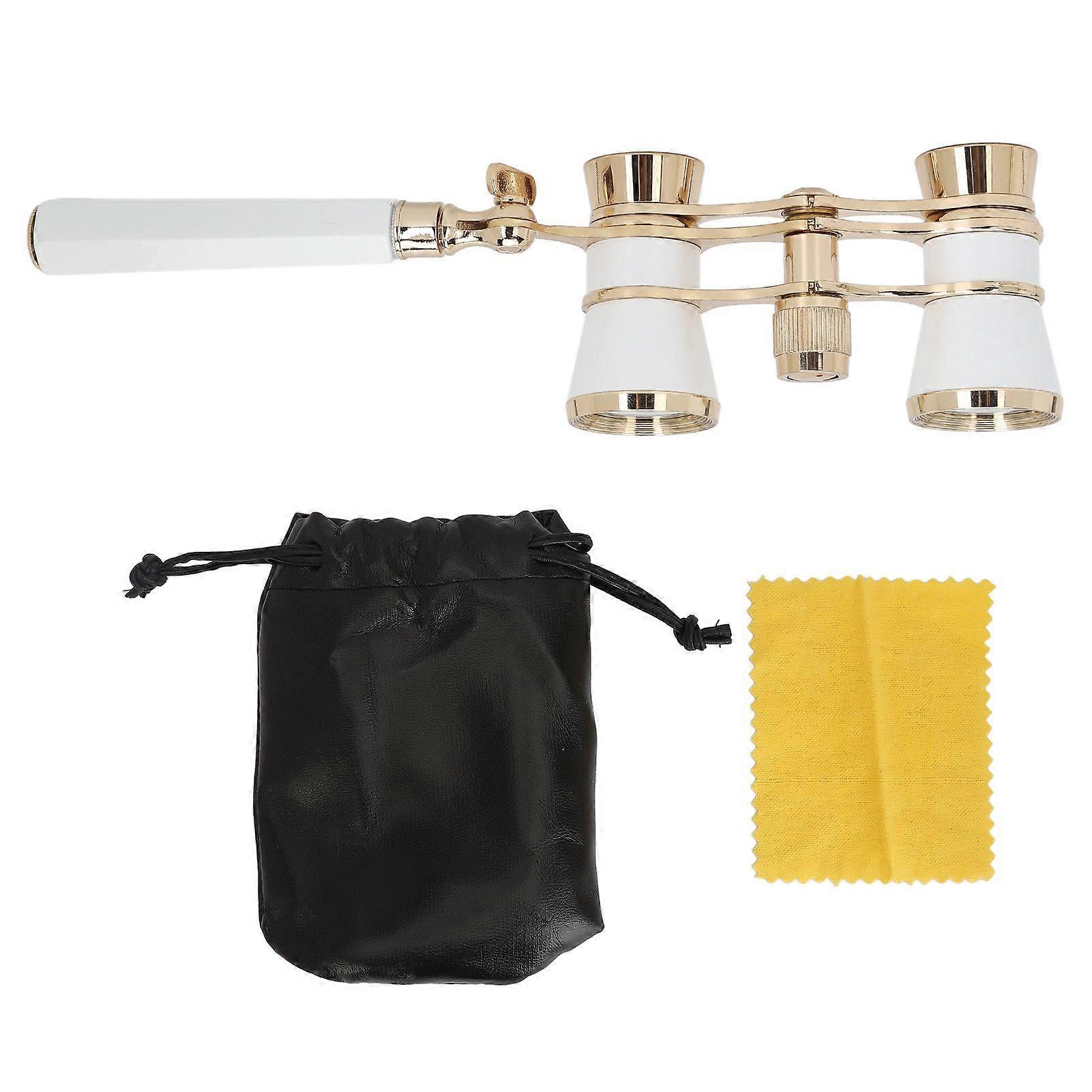 Opera Glasses 3X25 Metal Portable Binoculars for Theatrical Viewing