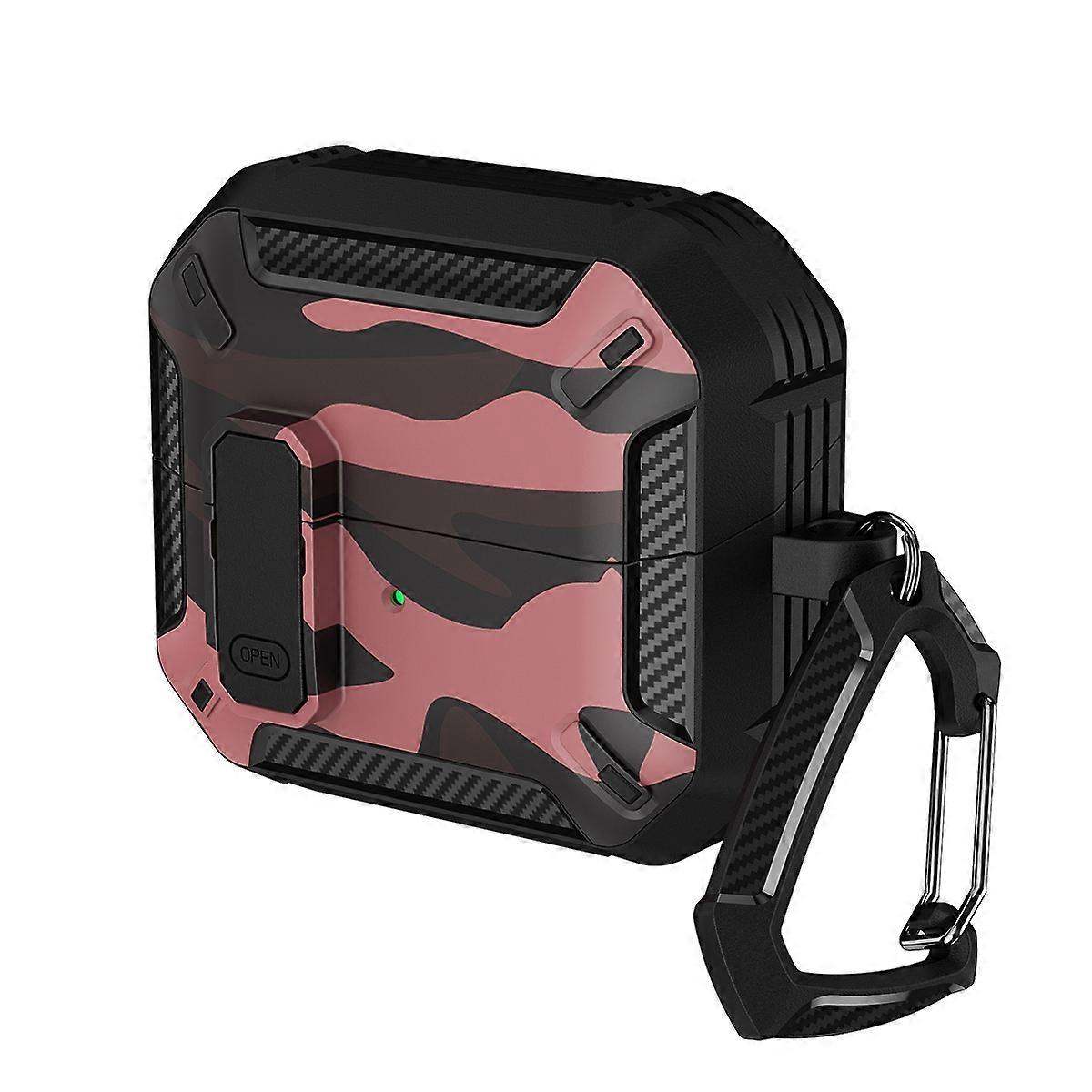 Camouflage Earphone Protective Case with Switch & Hook For Samsung Galaxy Buds3 / 3 Pro