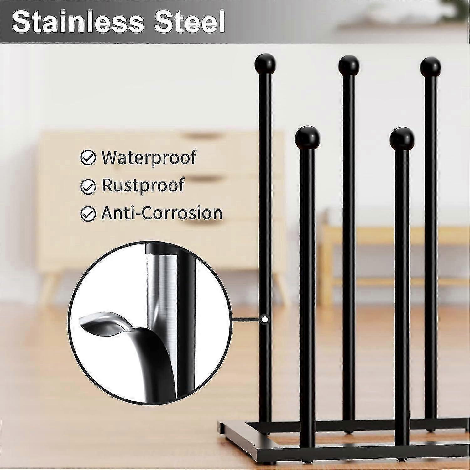 Free Standing Shoe Racks Black Metal Boot Rack