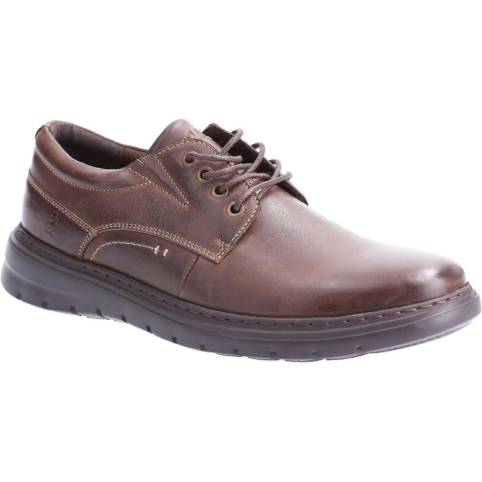 Hush Puppies TRITON LACE UP جلد بني للرجال دانتيل أحذية رجالية-12