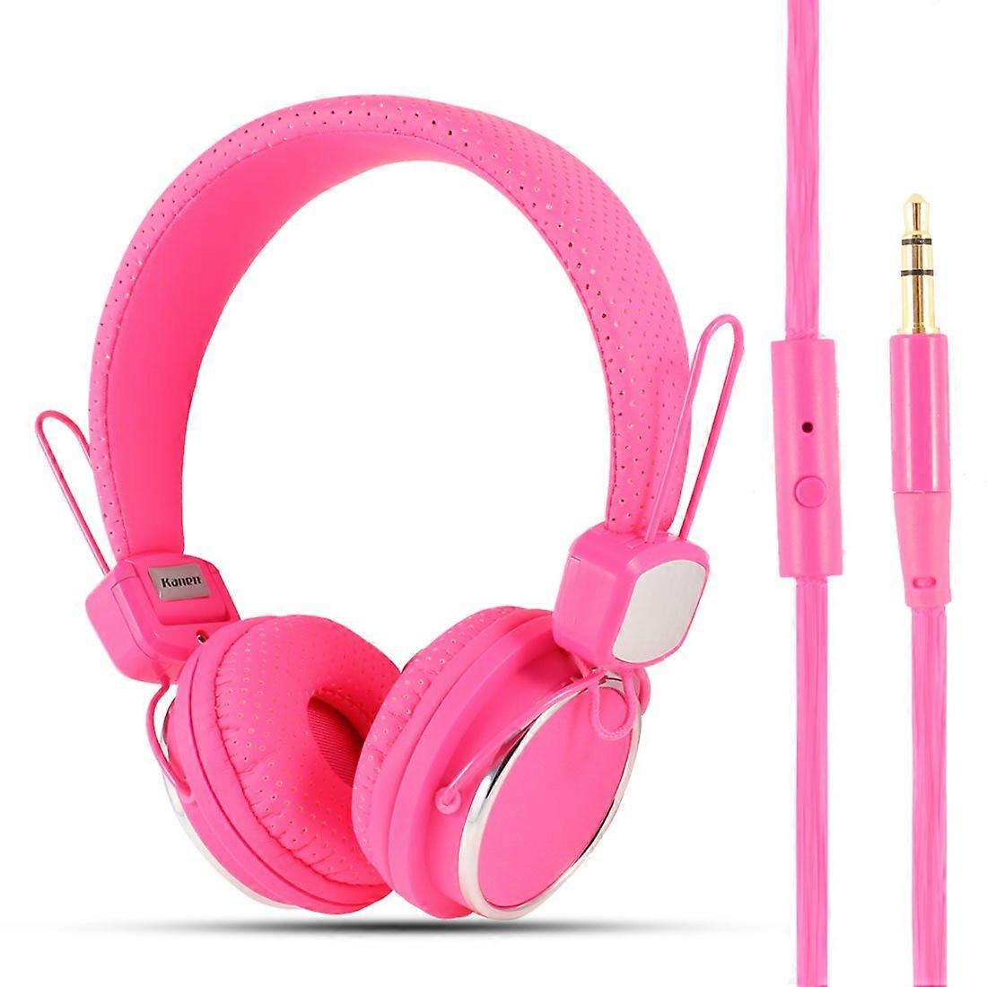 Qtqgoitem Fuchsia PC Laptop IP-850 Adjustable 3.5mm Headphone w Microphone (model: 97e c10 8fa b81 f38)
