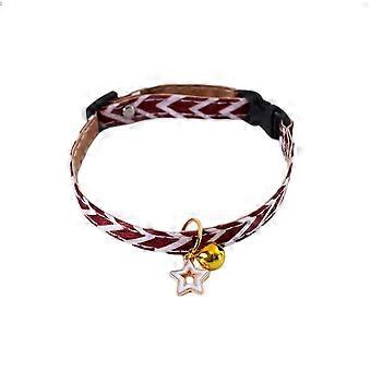 Cat Collar with Bell Adjustable Safe Pet Collar for Kitty Kitten Puppy Handmade Cat Collars 6.6-12.5 Inches