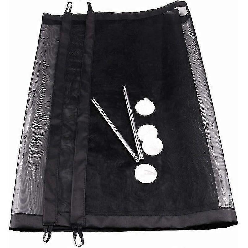 Child Safety Gate Expandable Dog Gate Retractable Safety Gate Safety Net Stairs For Dogs, Cats, Babies, Pets, Black (110x72cm)