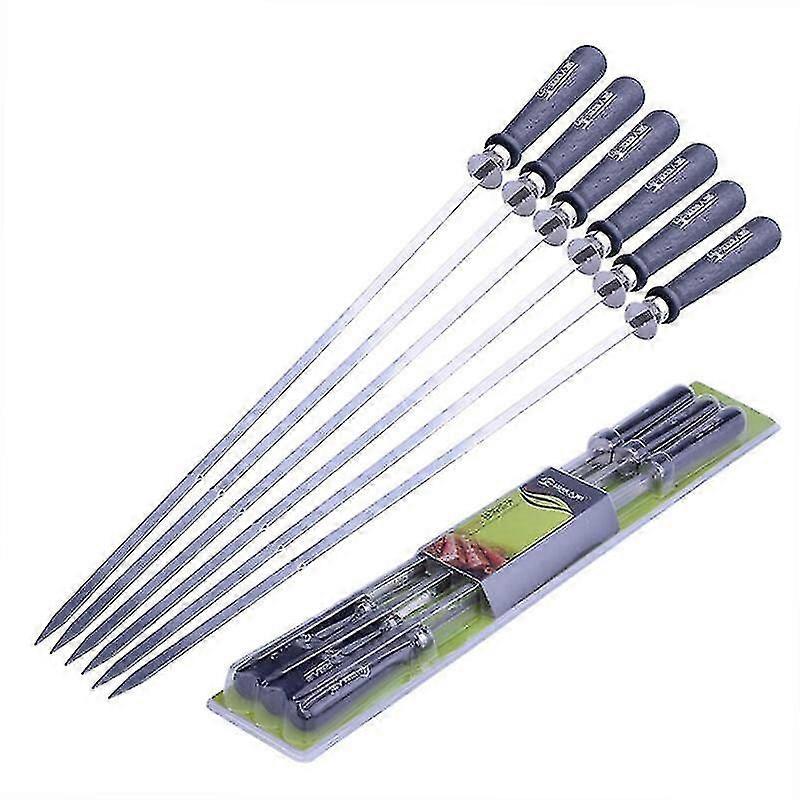 Cisea Bbq Skewers, Reusable Metal Skewers, 6 Pack Stainless Steel