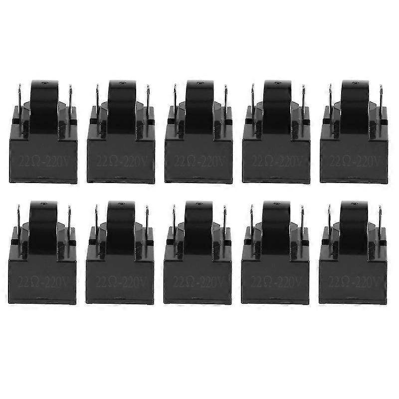 10x Plastic Case 22 Ohm 2 Pins Ptc Starter Relay For Refrigerator--Black