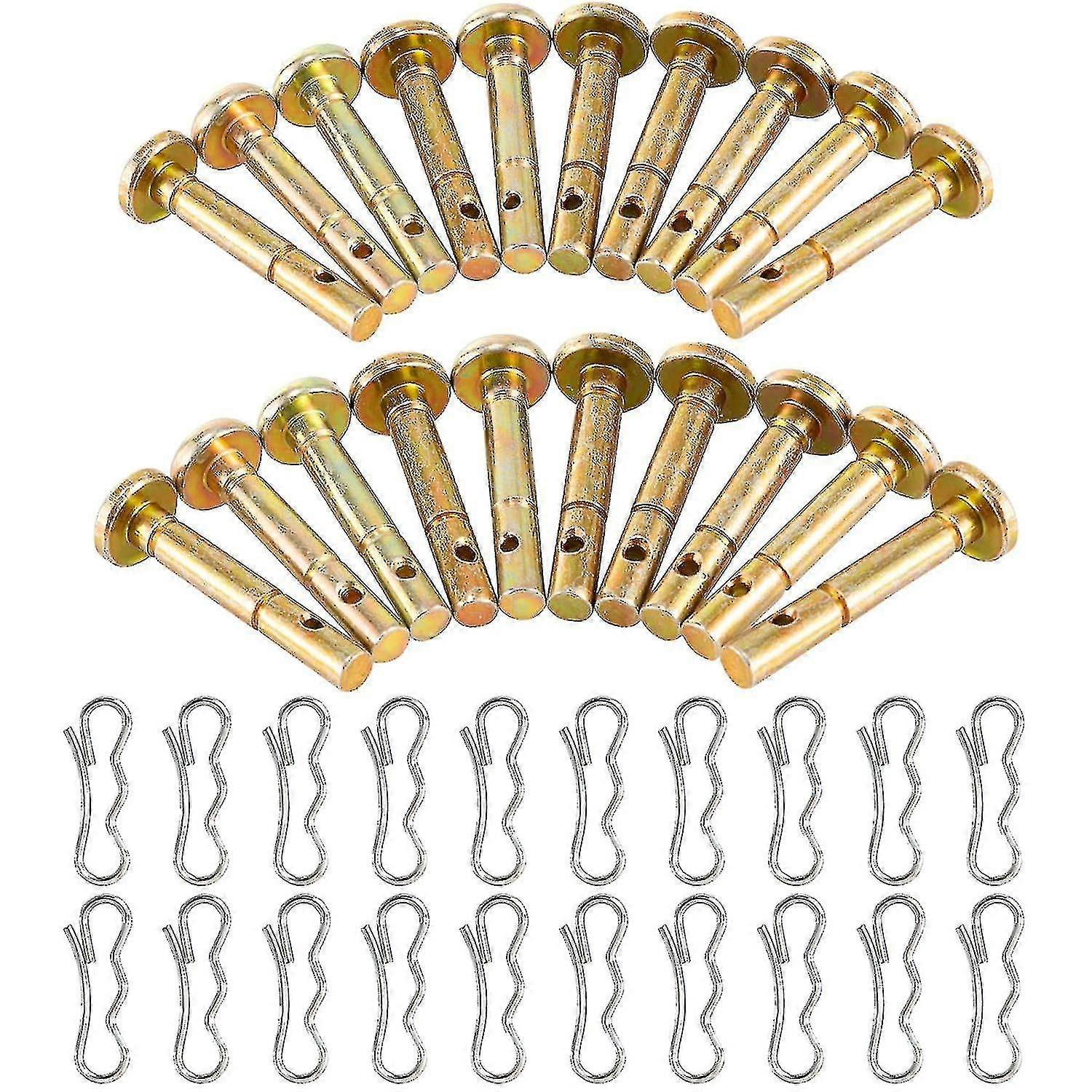 20 Sets of Shear Pins & Cotter Pins for Snowblower - 738-04124 and 714-04040 Replacement Shear Pin hwy