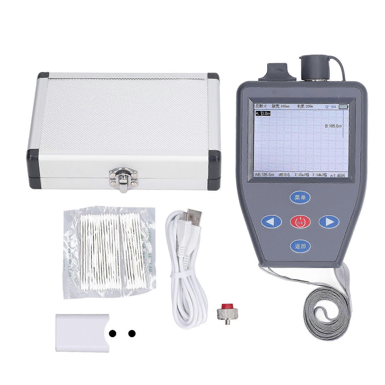 Optical Power Meter Visual Fault Locator LCD Display OTDR Fiber Optic Cable Tester 100‑240V