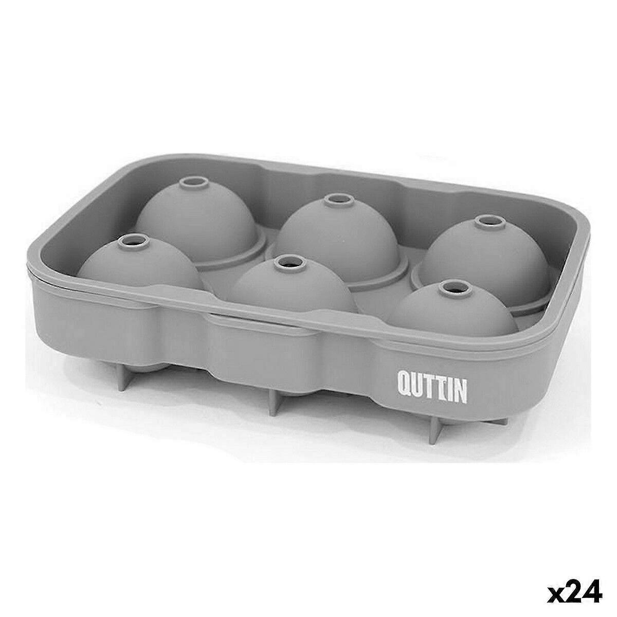 Ice Cube Mould Quttin Silicone 18 x 12,5 x 4,75 cm (24 Units)