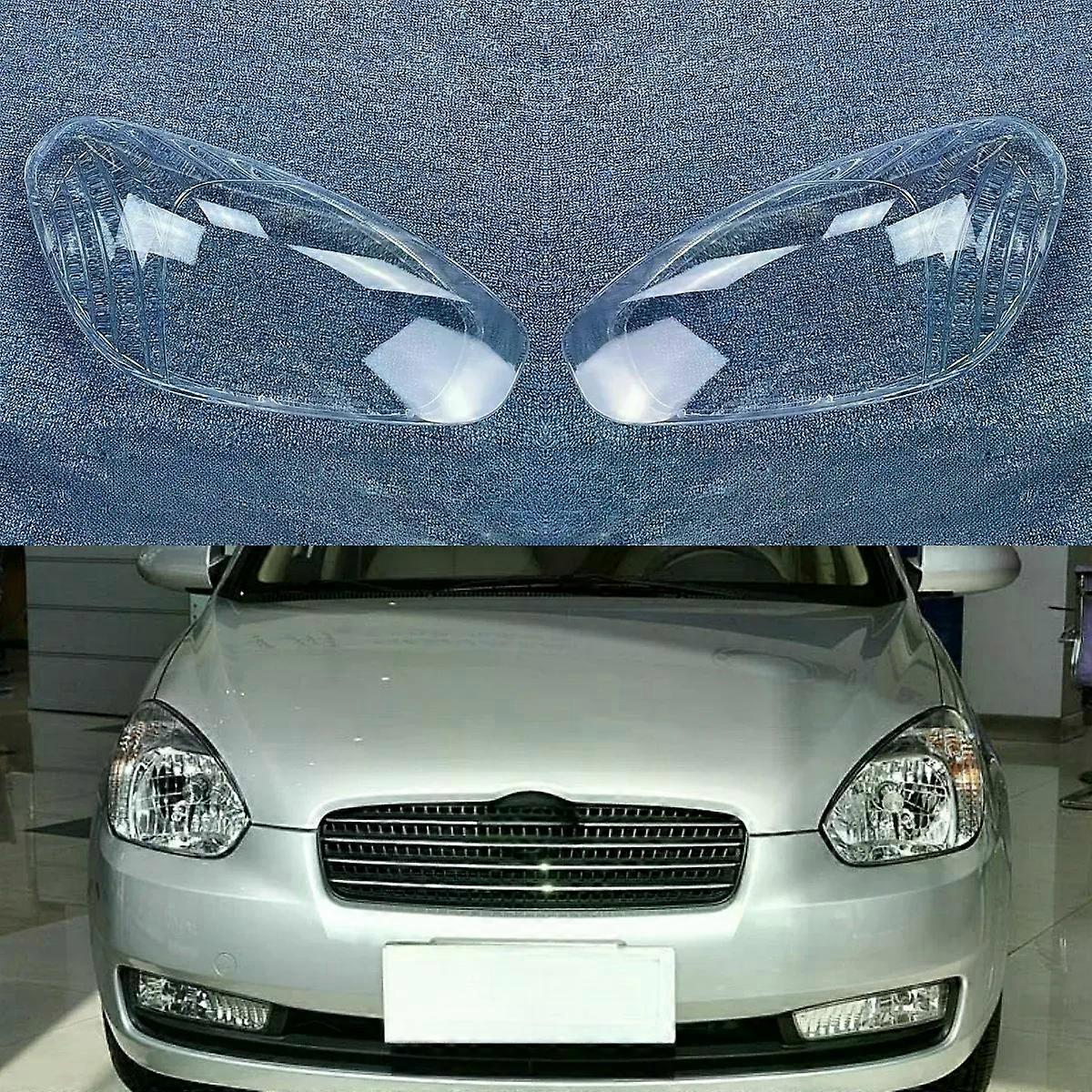 絶妙なヒュンダイアクセント2006、2007、2008、2009ヘッドランプカバーシェル透明ランプシェードヘッドライトレンズランプマスクプレキシガラス