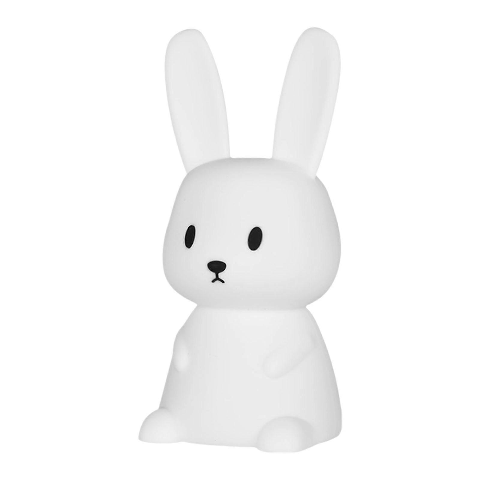Touch Controlled Rabbit USB Night Lamp Energy Saving Colorful Light Ambient Lighting Silicone Texture for Various Spaces