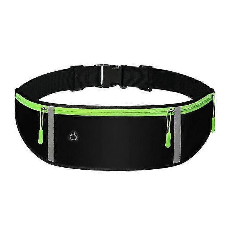 حقيبة حزام جري مقاومة للماء للياقة البدنية ، والمشي لمسافات طويلة ، وصالة الألعاب الرياضية ، والركض ، والرياضة ، وحامل الهاتف الخليوي للسفر للعدائين ، أسود