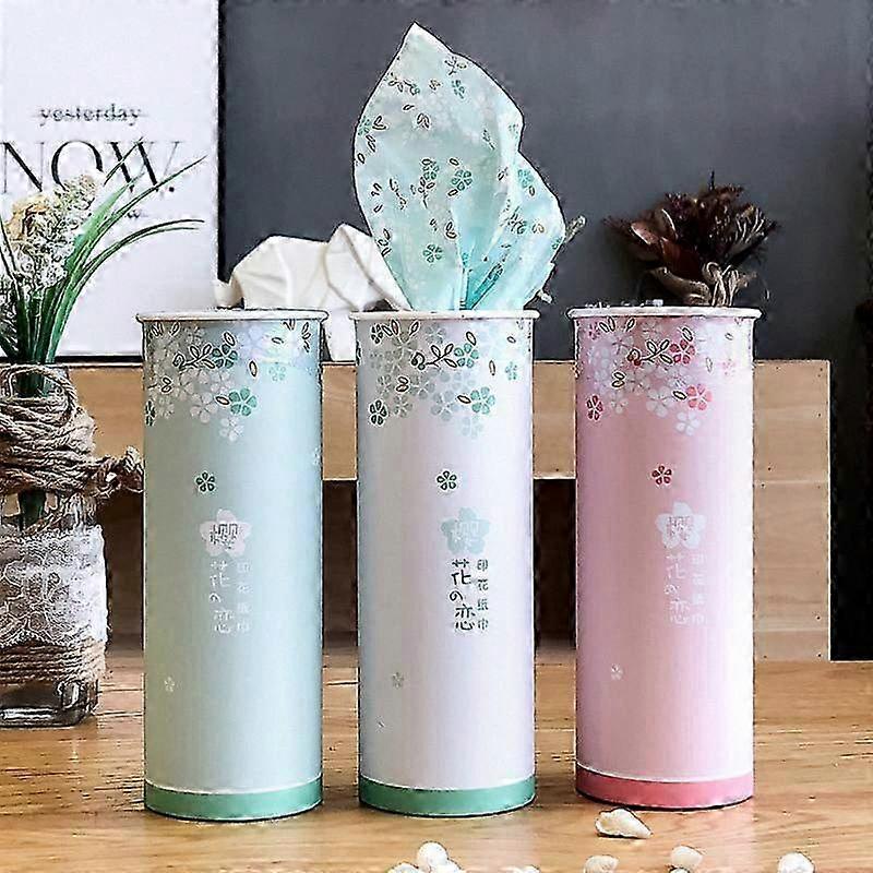 3pcs Car Tissues with Box, Round Tissue Holder for Automotive Use, Travel Cylinder Tissue Tubes for Convenience
