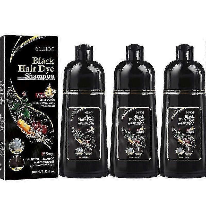 3 قطع 3 في 1 شامبو تلوين فوري لون أسود طبيعي للرجال النساء صبغ الشعر الأعشاب صبغ الشعر الأسود شامبو صبغ الشعر 2023 - أنت