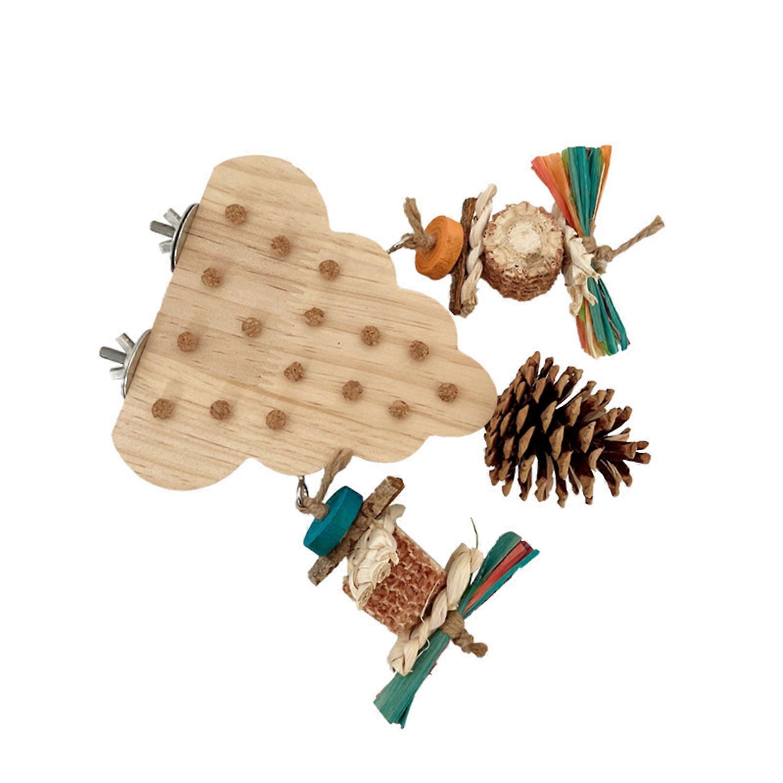 Colorful Bird Chewing Toy for Entertainment and Enrichment Watch Parrots Enjoys Playing with Interactive Toy for Cage