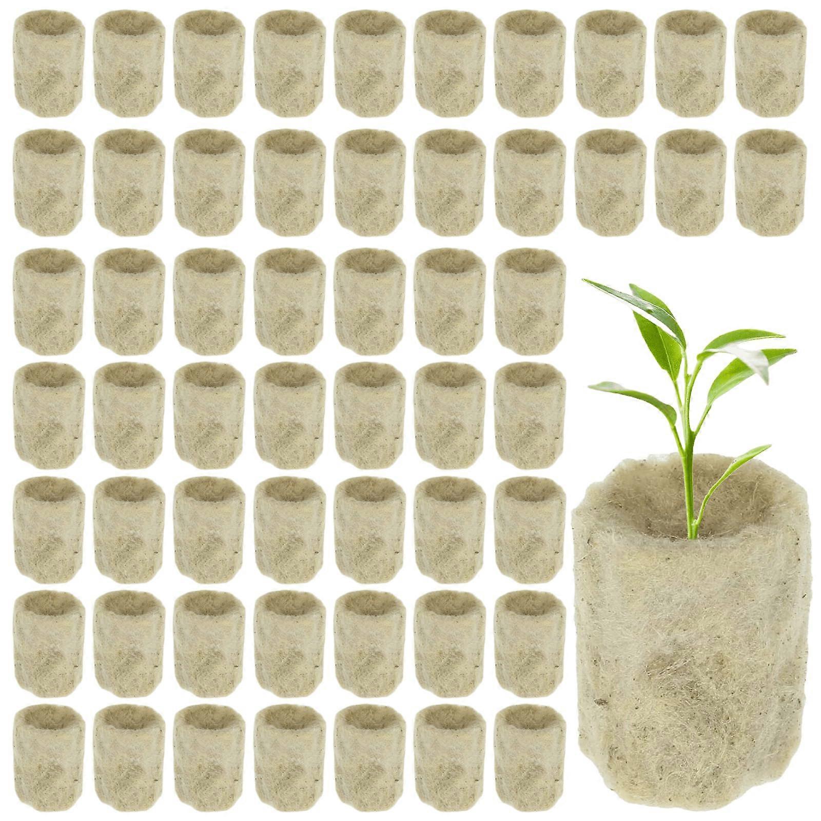 Rock Wool Cultivation: 2 x 2.7 cm Round Rock Wool Plant Plugs, Rock Wool Mat for Vegetables, Cuttings, Colonisation, Transplanting, Pack of 100