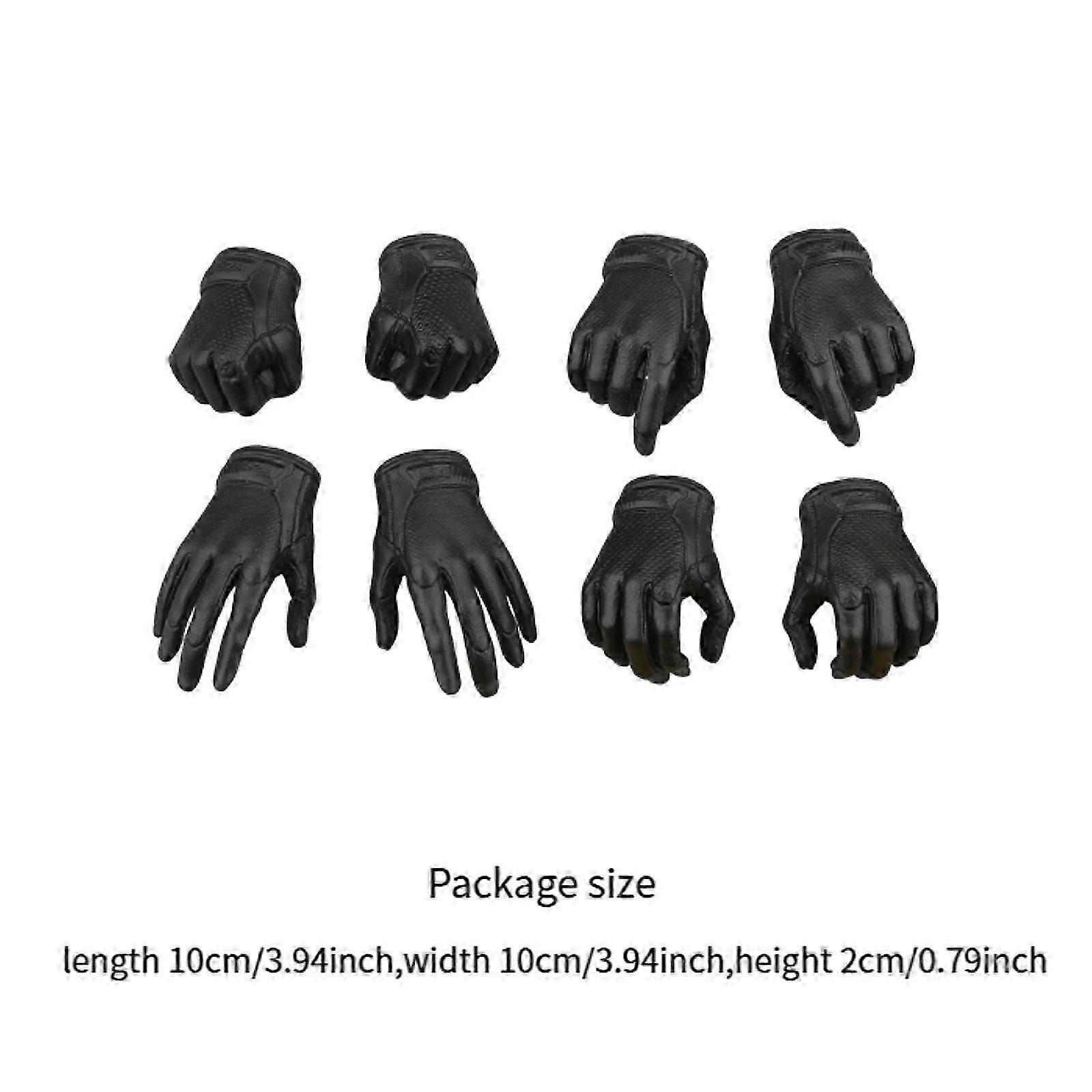 Set of 8 Miniature Gloves for 1/6 Scale Action Figures Compatible with 12 Inch Figure Bodies