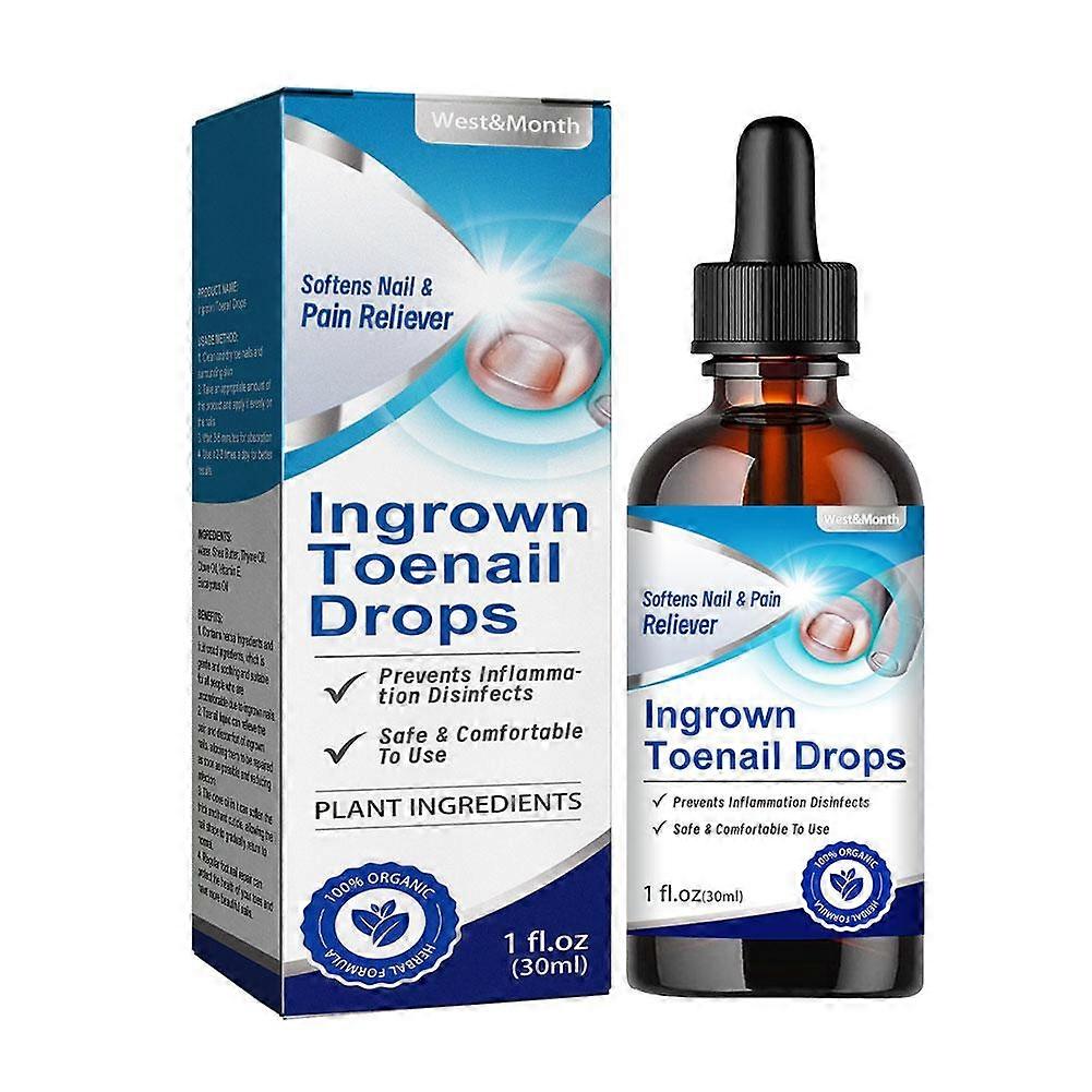 Professional Nail Softener Solution 30ml Natural Ingrown Toenail Treatment Pain Relief Cuticle Care Oil Fast Repair Easy Use Foot Health