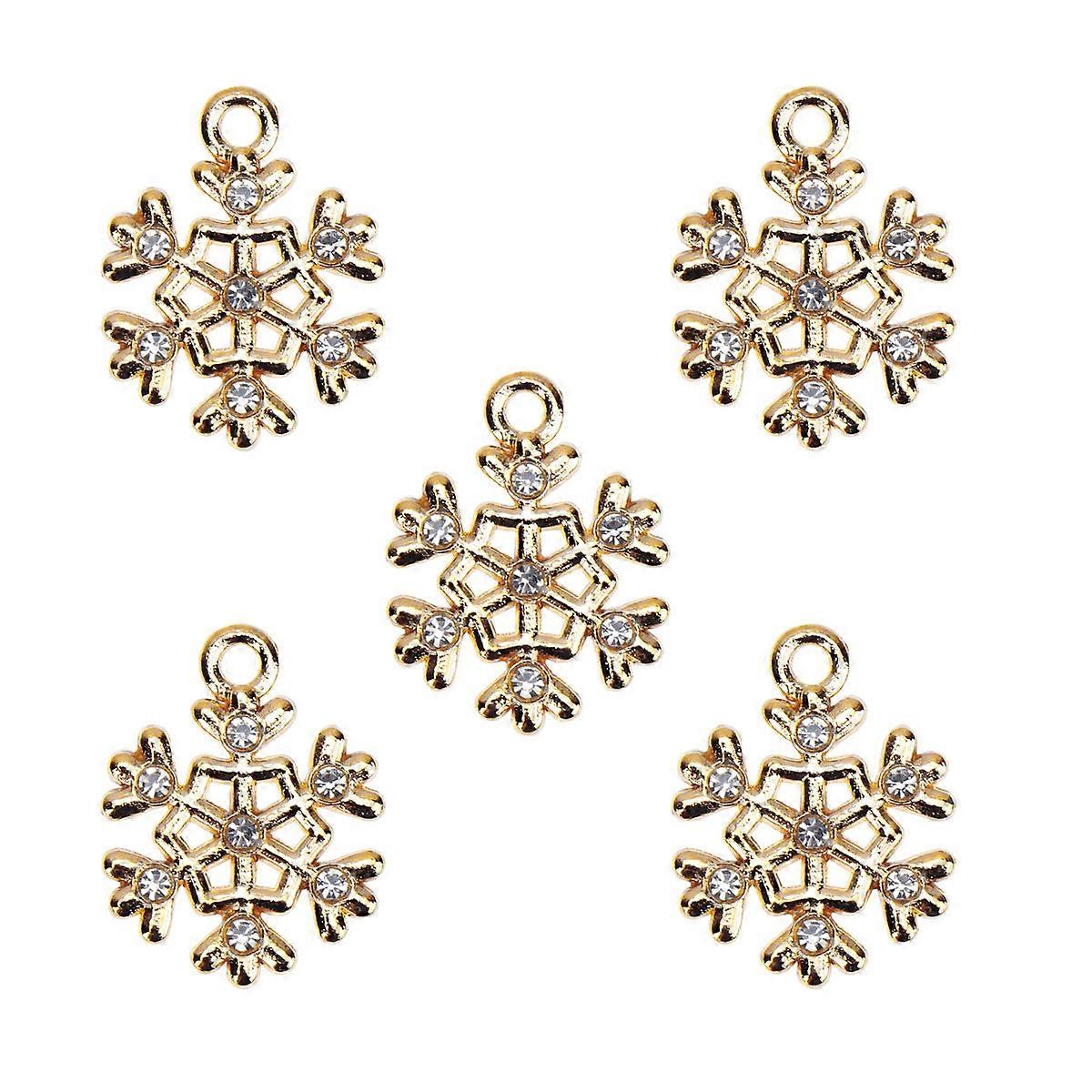 Handmade Snowflake Charms, Perfect for Custom Jewelry and Decorative Crafts
