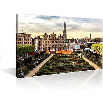 View of Brussels Belgium Skyline Cityscape Picture Wooden Jigsaw 1000 Piece Educational Toys