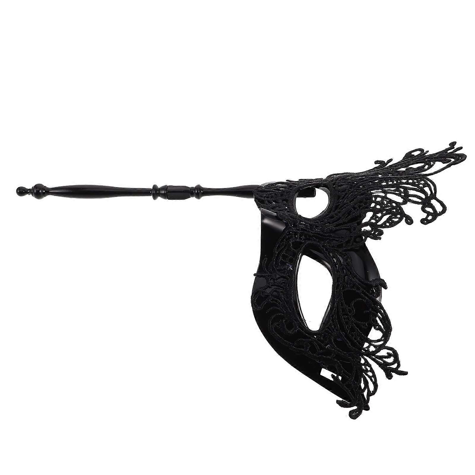 Masquerade Handheld Lace Mask with Stick for Women – Perfect for Carnival, Prom, Evening Balls, and Bar Parties Showcasing Unique Style and Retention