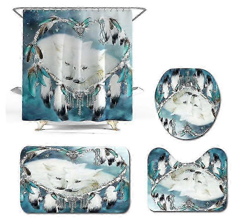 Mng Four-piece Bathroom Carpet Set--