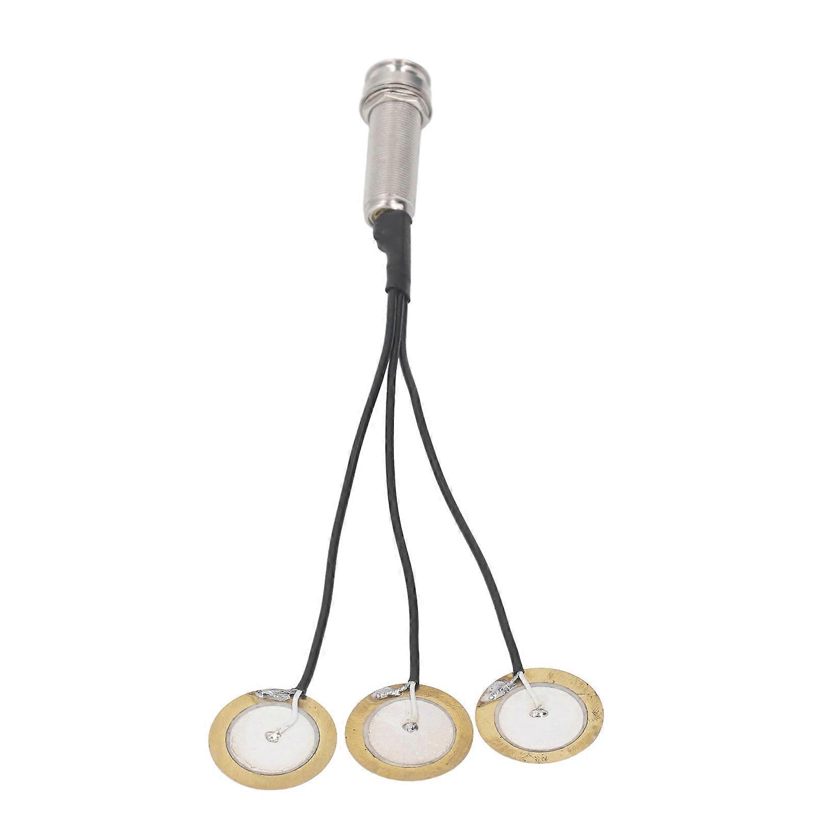 Omvandlare Pickup Instrument Passiv Piezo Akustisk Pickup Självhäftande Pickup för Folk Gitarr Ukulele Banjo Mandolin 