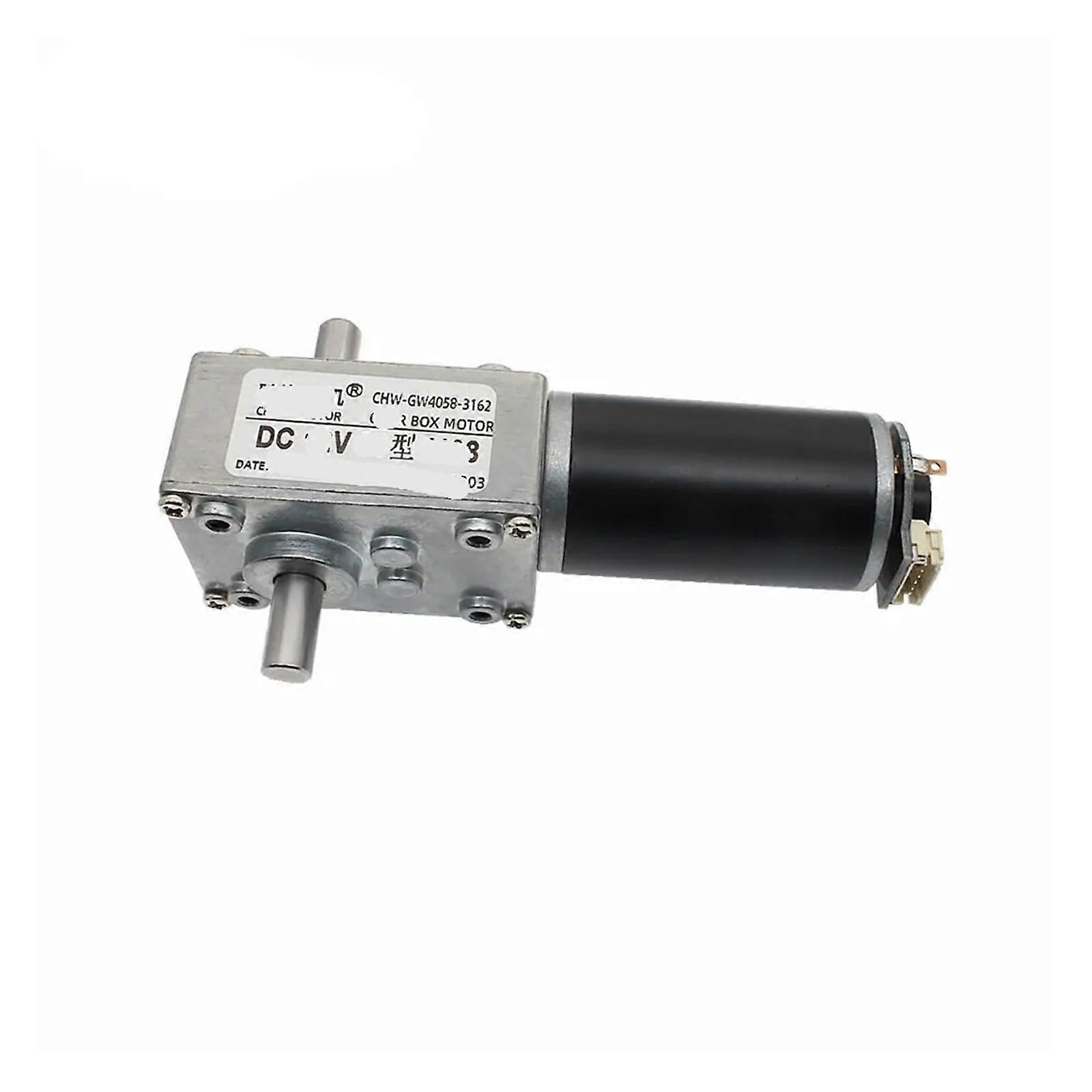 40583162 High Torque Low Speed Dual Shaft Worm Gear DC Motor 6V 12V 24V DC Encoder Motor(Ratio 108,DC24V MAX 35W)