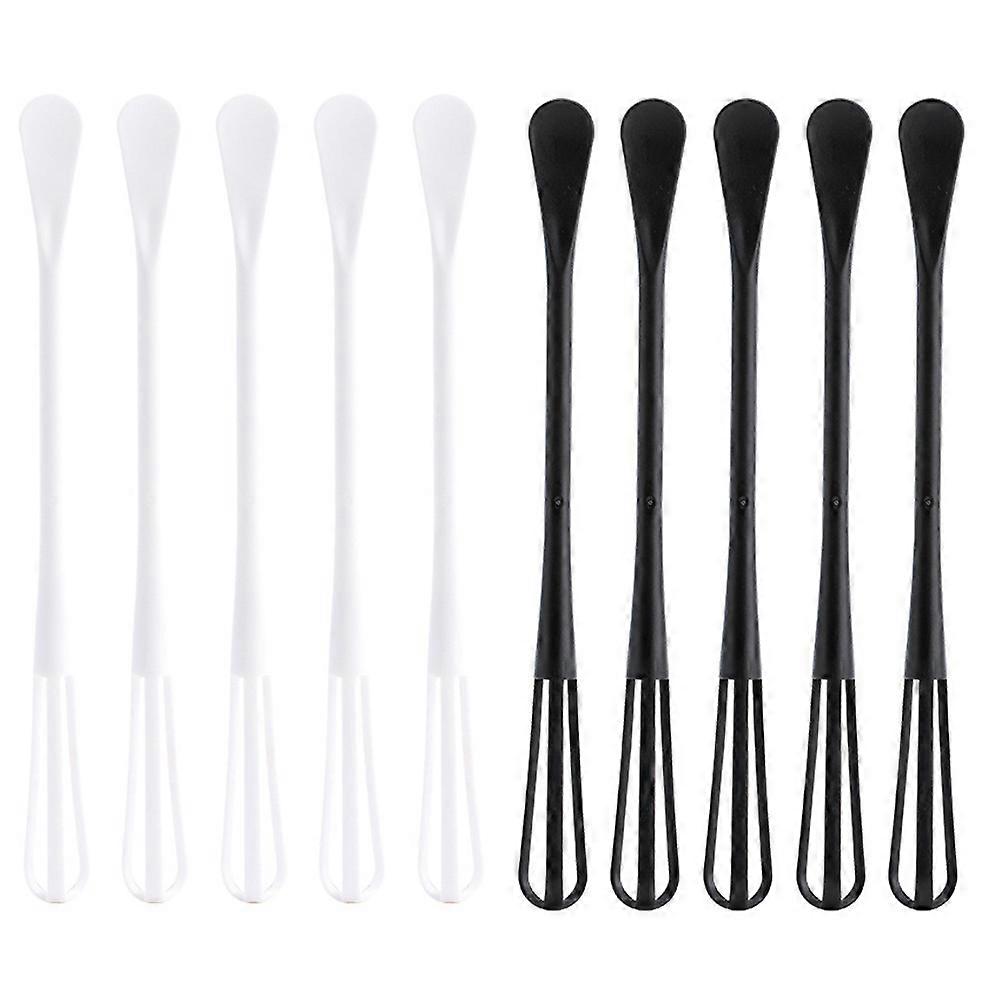 Egg Beating Handheld Mixer Baking Spoon Double-Headed Egg Stirring Whisk Non-Stick Easy to Clean 10Pcs