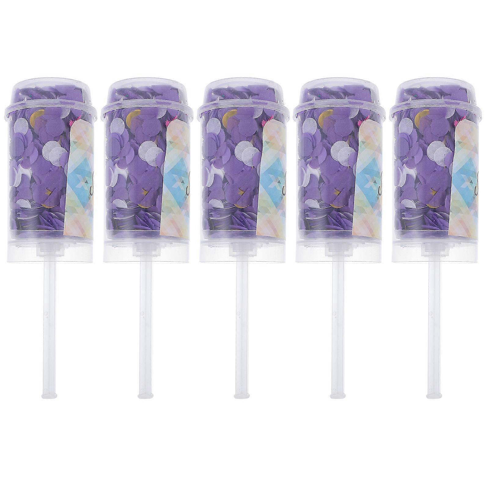 Birthday Party Confetti Launcher Hand-Held Confetti Tubes Party Enthusiasts Bright Colors 16.5X5Cm 5Pcs