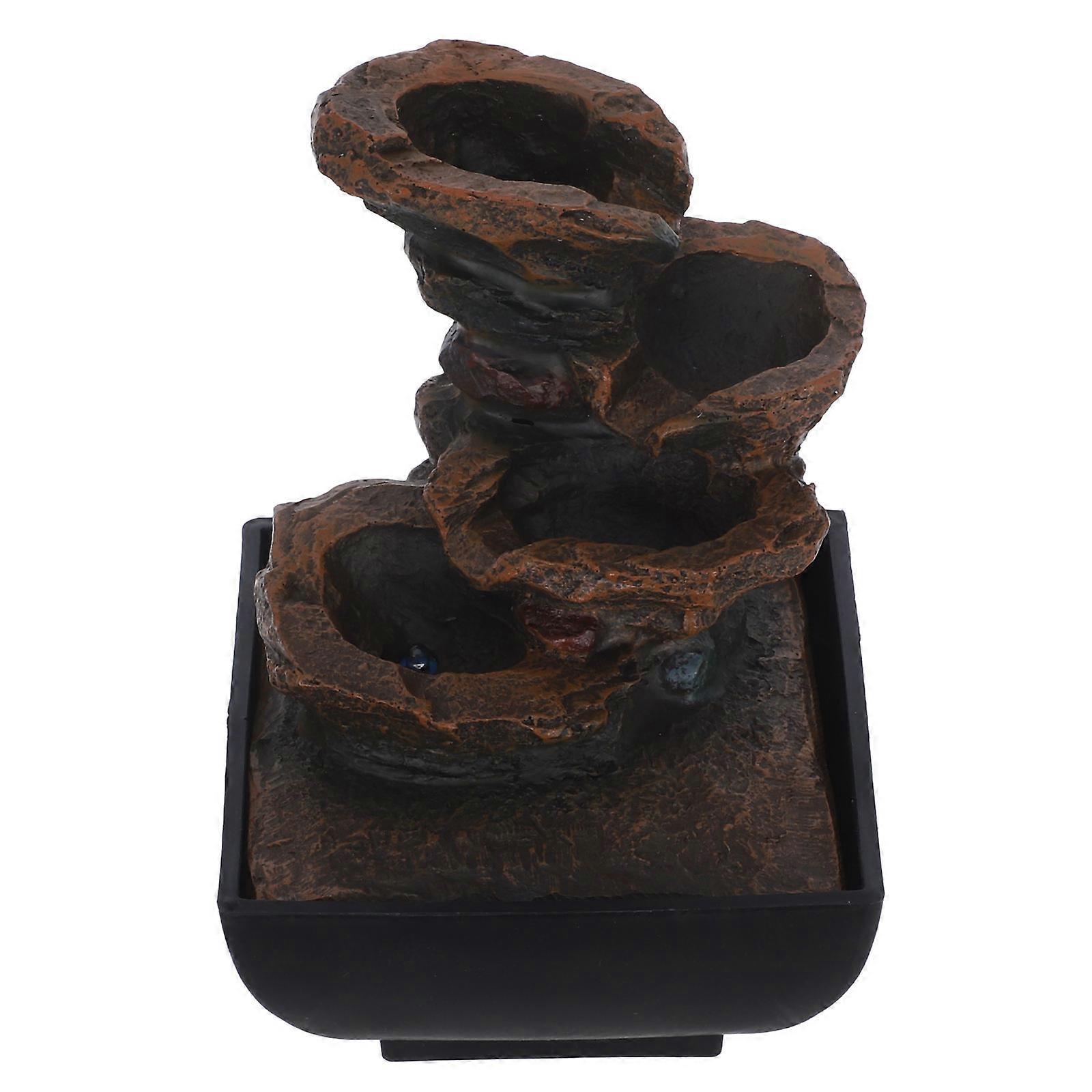 Indoor Water Fountain Tabletop Decor Featuring Waterfall Sounds