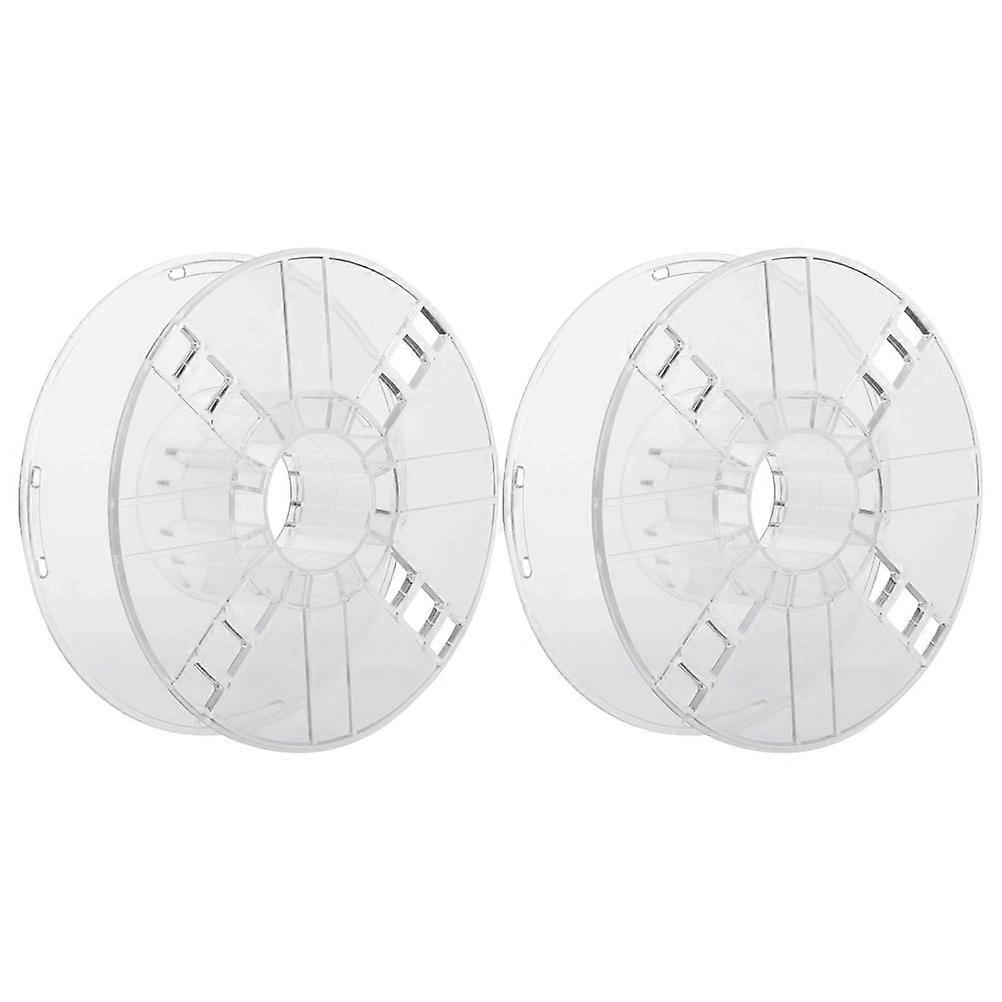 Wire Spool Holder 3D Printer Spools Transparent Reel Hobbyists 20.00X20.00X6.50CM 2Pcs