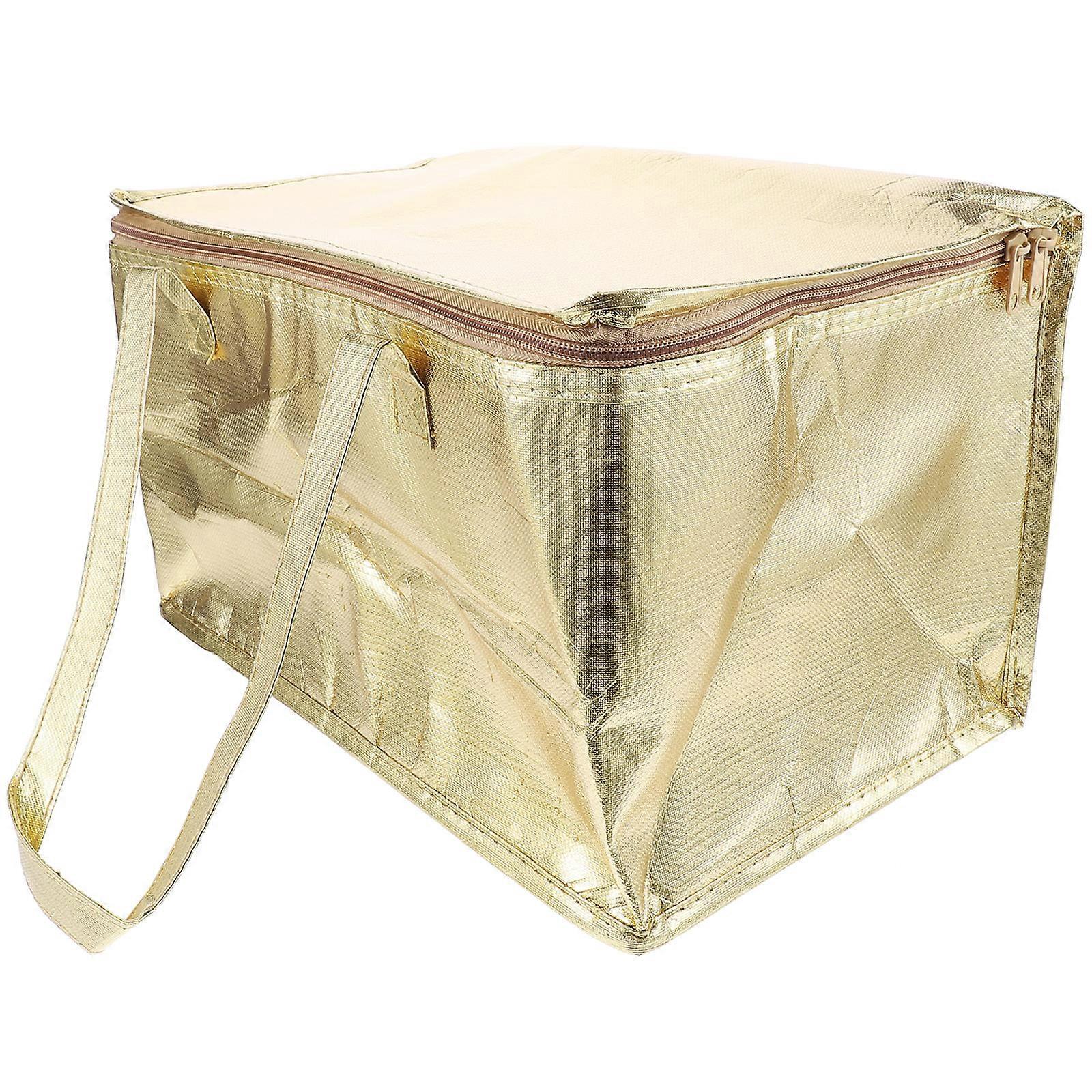 Insulated Reusable Food Bag for Hot and Cold Items – Portable Grocery Tote for Picnics, Takeout, and Catering with Collapsible Design and Foil