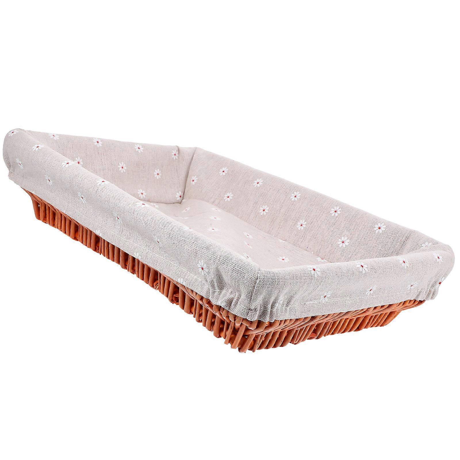 Storage Baskets For Pantry Wicker Baskets Outdoor Picnic Linen Material 1Pcs