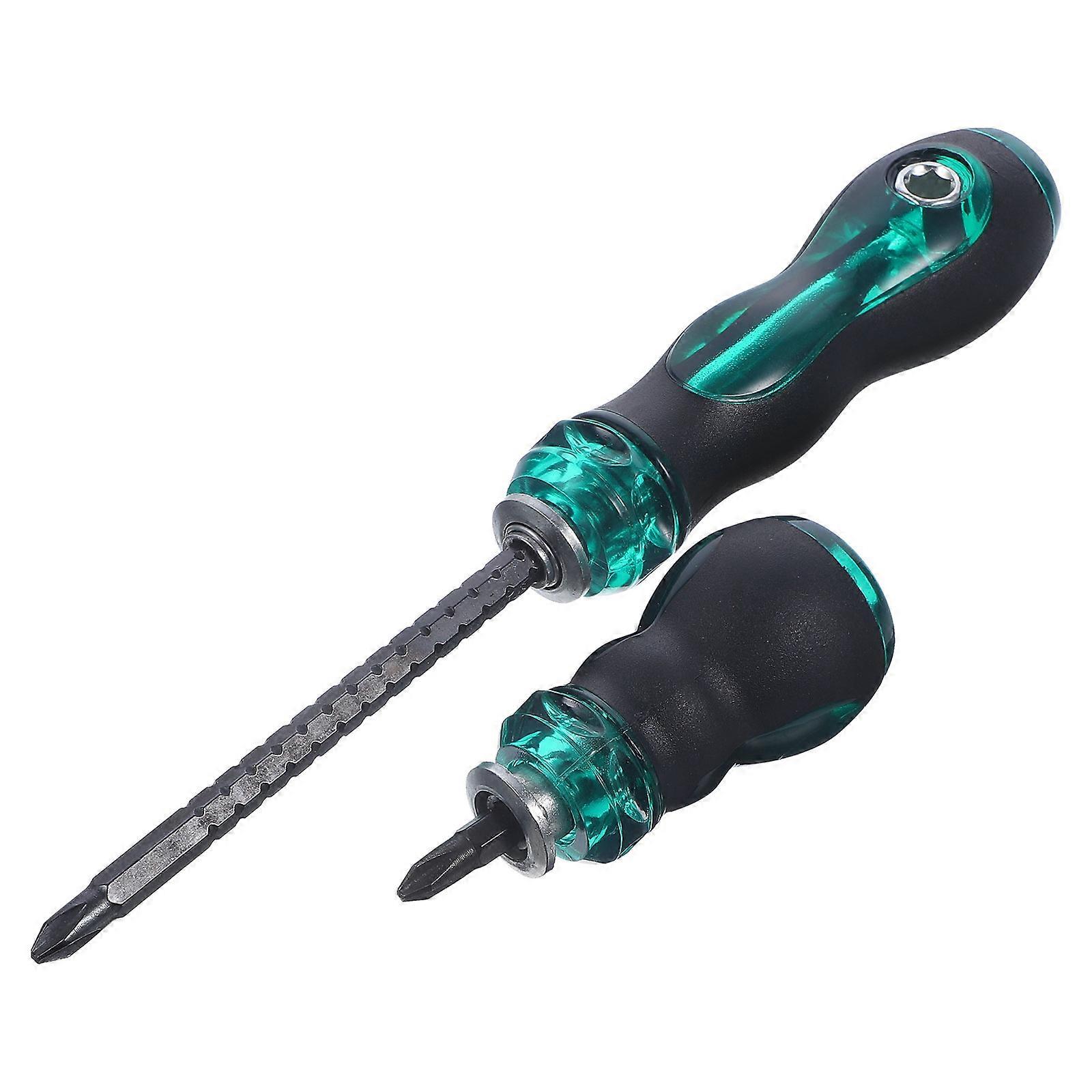 Electronic Tools Flat Screwdriver Telescopic Design Replaceable Bit Durable Wear-Resistant 2Pcs