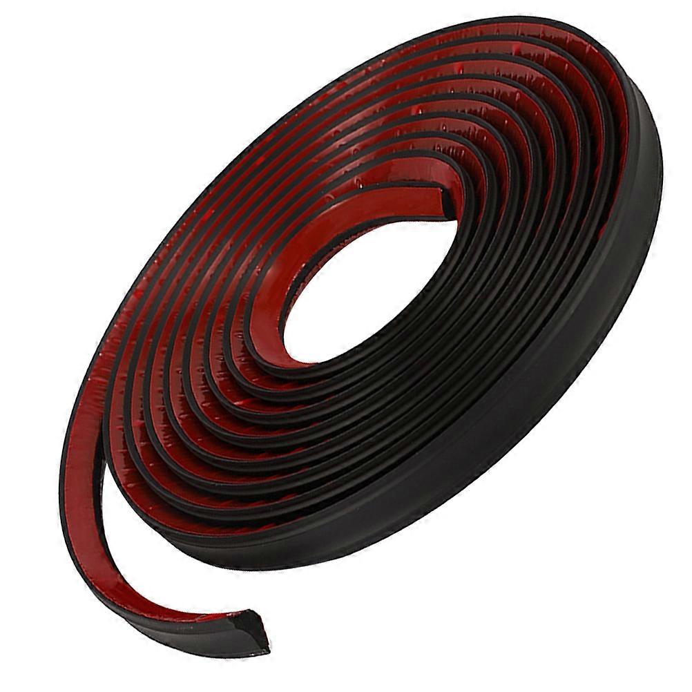 Wall Trim Molding Peel and Stick Flexible Molding Trim Decorative Strip for Office Decoration Wall Corner Baseboard Black 500X2.1X1.5CM Nbr 1 Roll