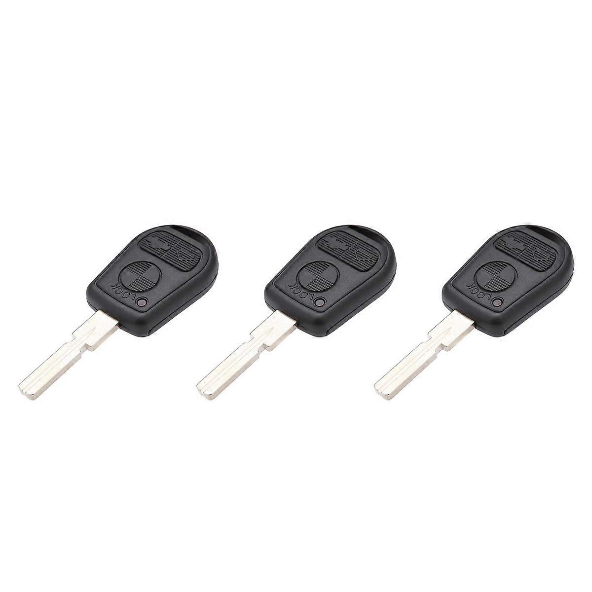 3X Uncut Replacement 3 Button Car Remote Key Keyless Shell Case for E31 E32 E34 E36 E38 E39 E46 Z3