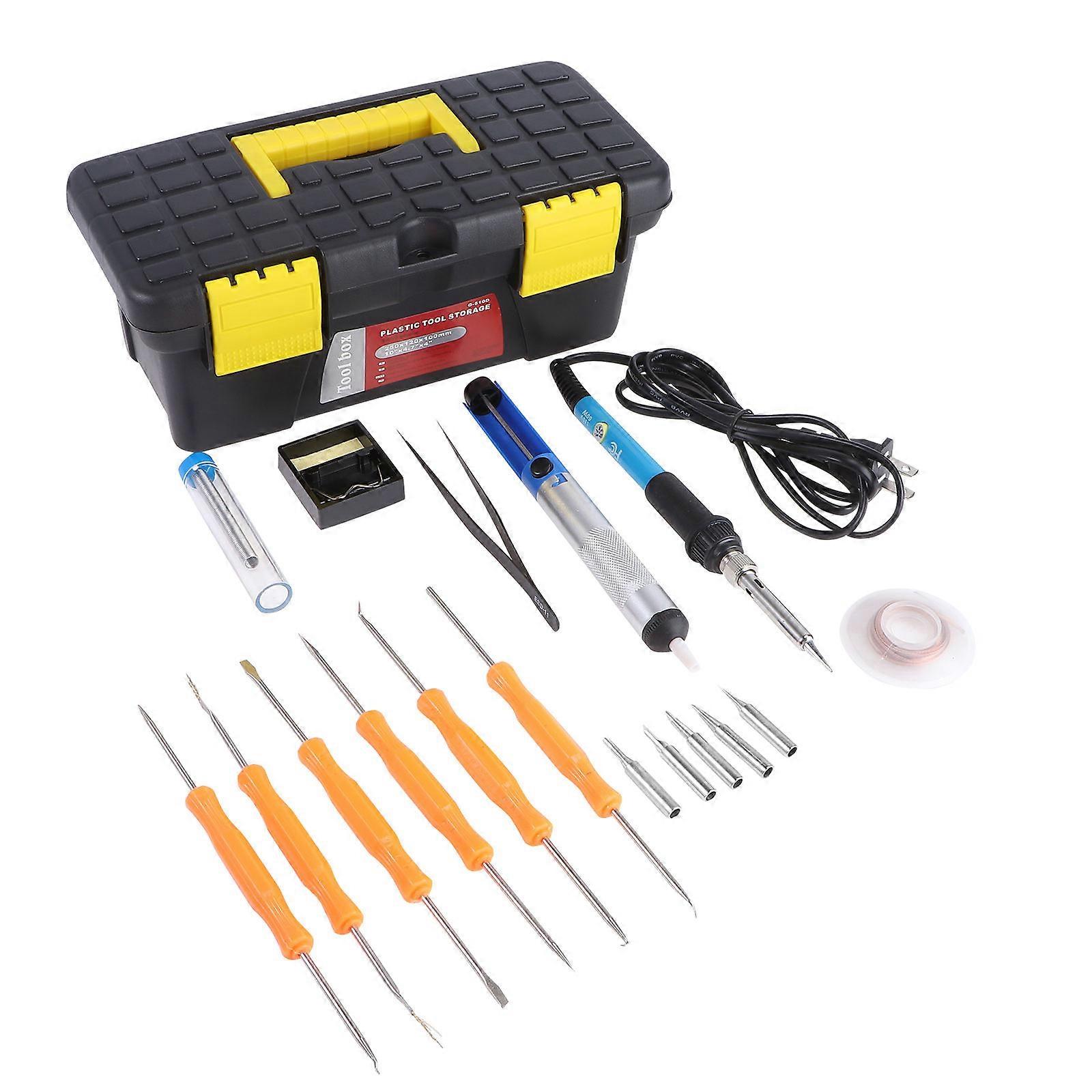 Welding Repair Tools Electric Soldering Iron Kit Assorted Color Plastic Material Thermostat Circuit 1Set