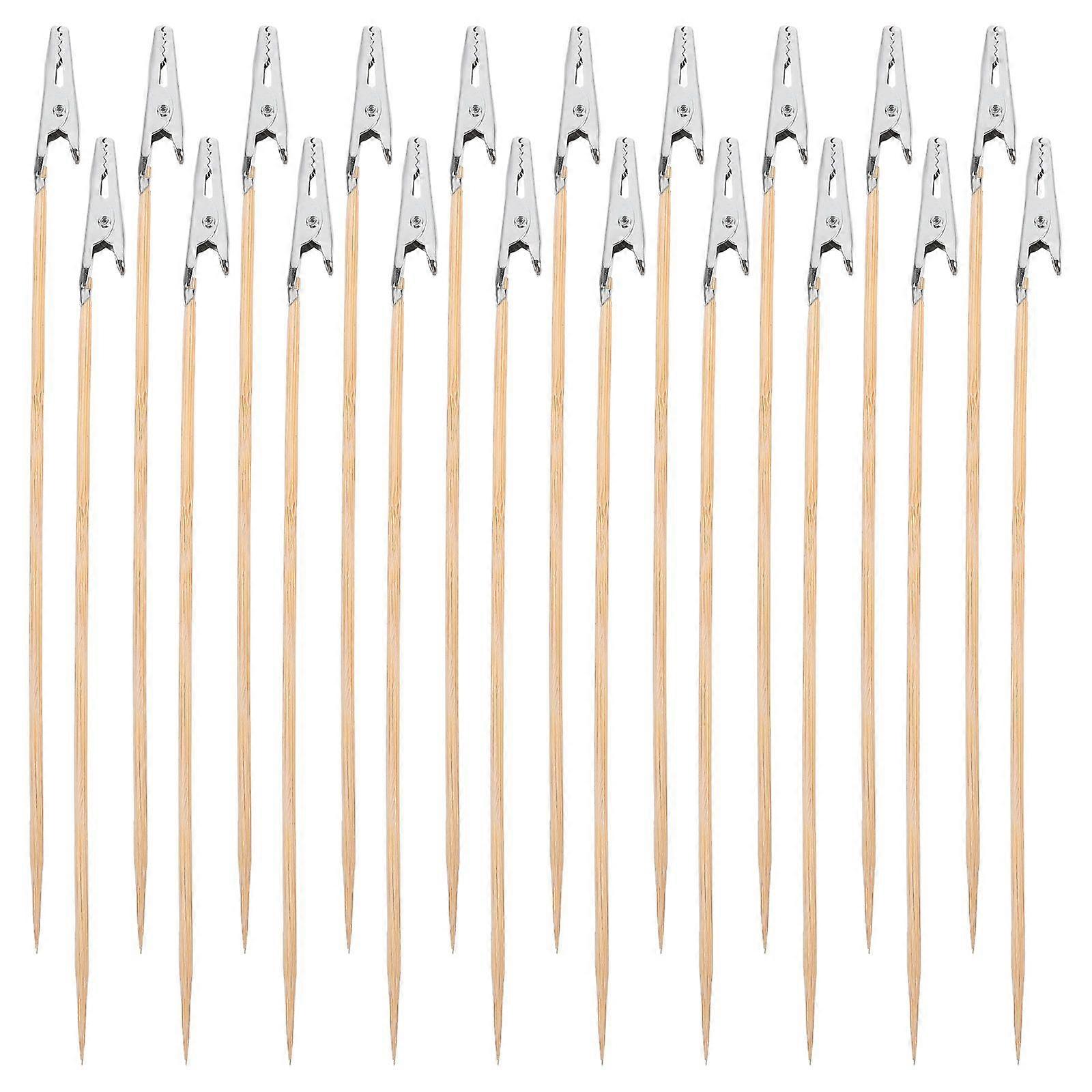 20pcs Model Painting Alligator Clip Stick Long-Tailed Clasp for Hobby Modeling DIY Card