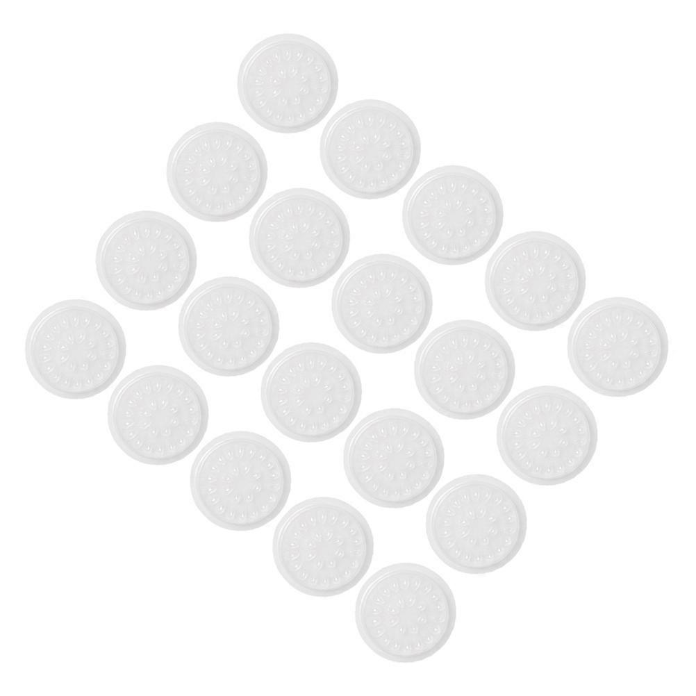20pcs Flower Shaped Glue Holder Plates for Eyelash Extensions – White Plastic Trays for Professional Lash Grafting and Application