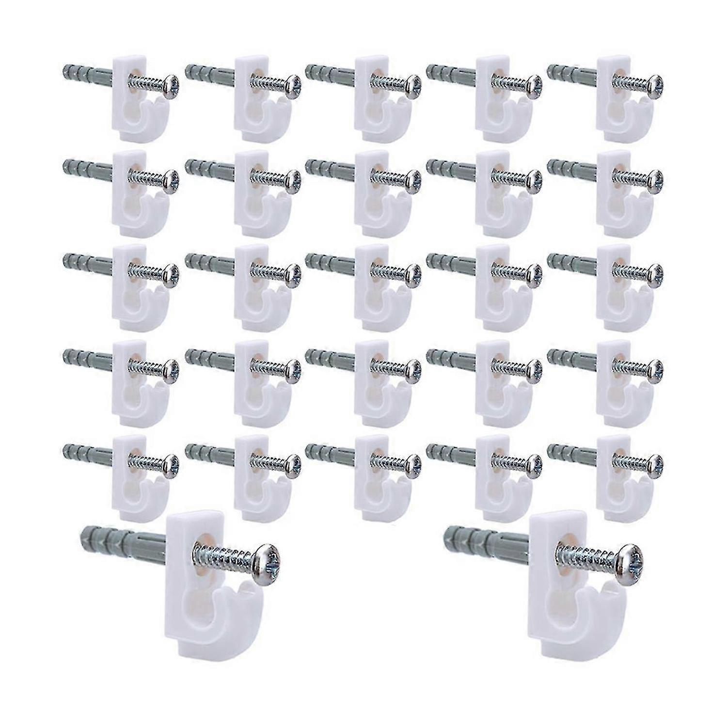 Down Wall Clips- 30 Sets Wire Shelf Brackets Loop Clips-Closet Shelves Clips-Wire Shelf Back Wall Cl