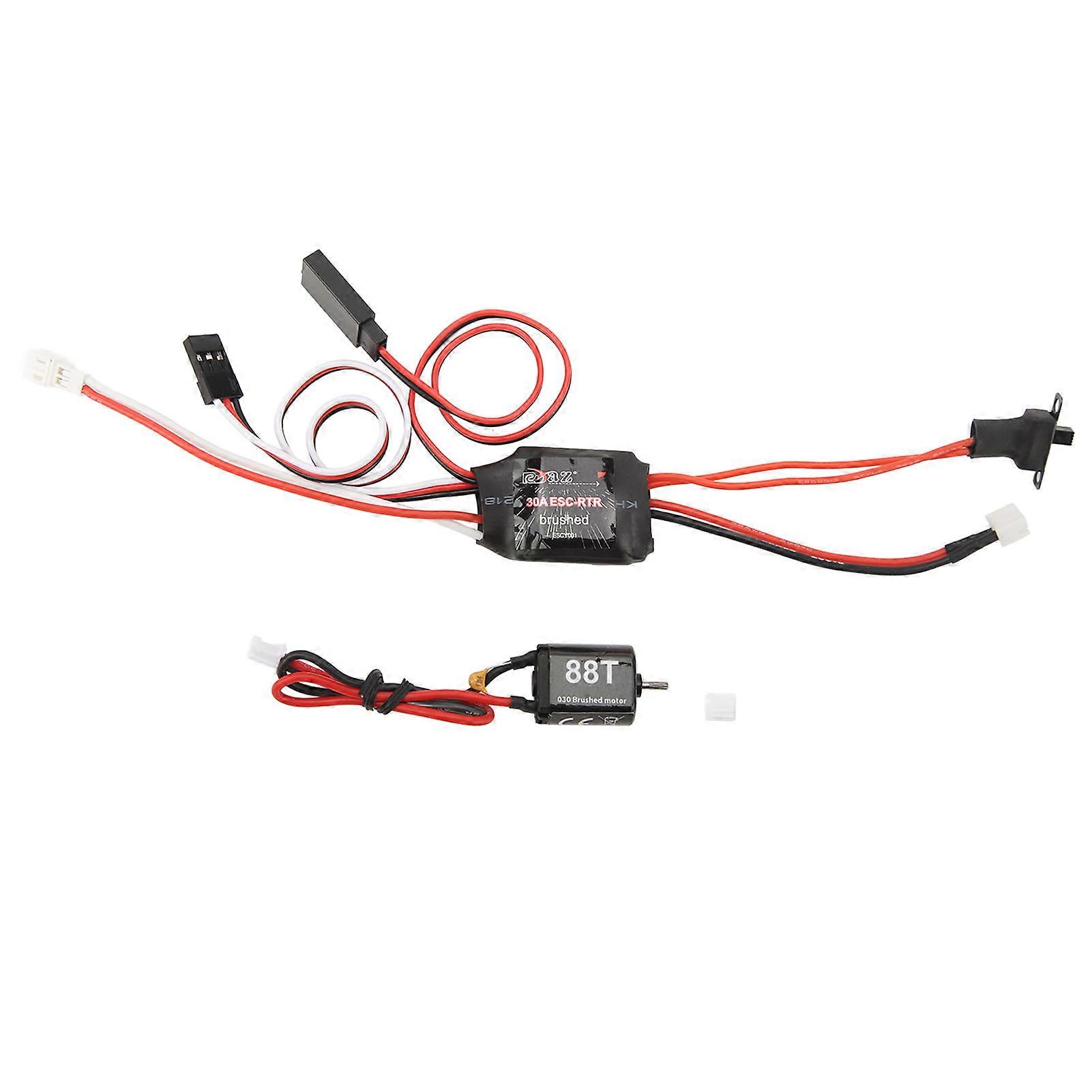 RC Brushed Electric Motor Low Noise 88T Lightweight Reliable Brushed Motor ESC Fit for Axial Scx24 RC Car
