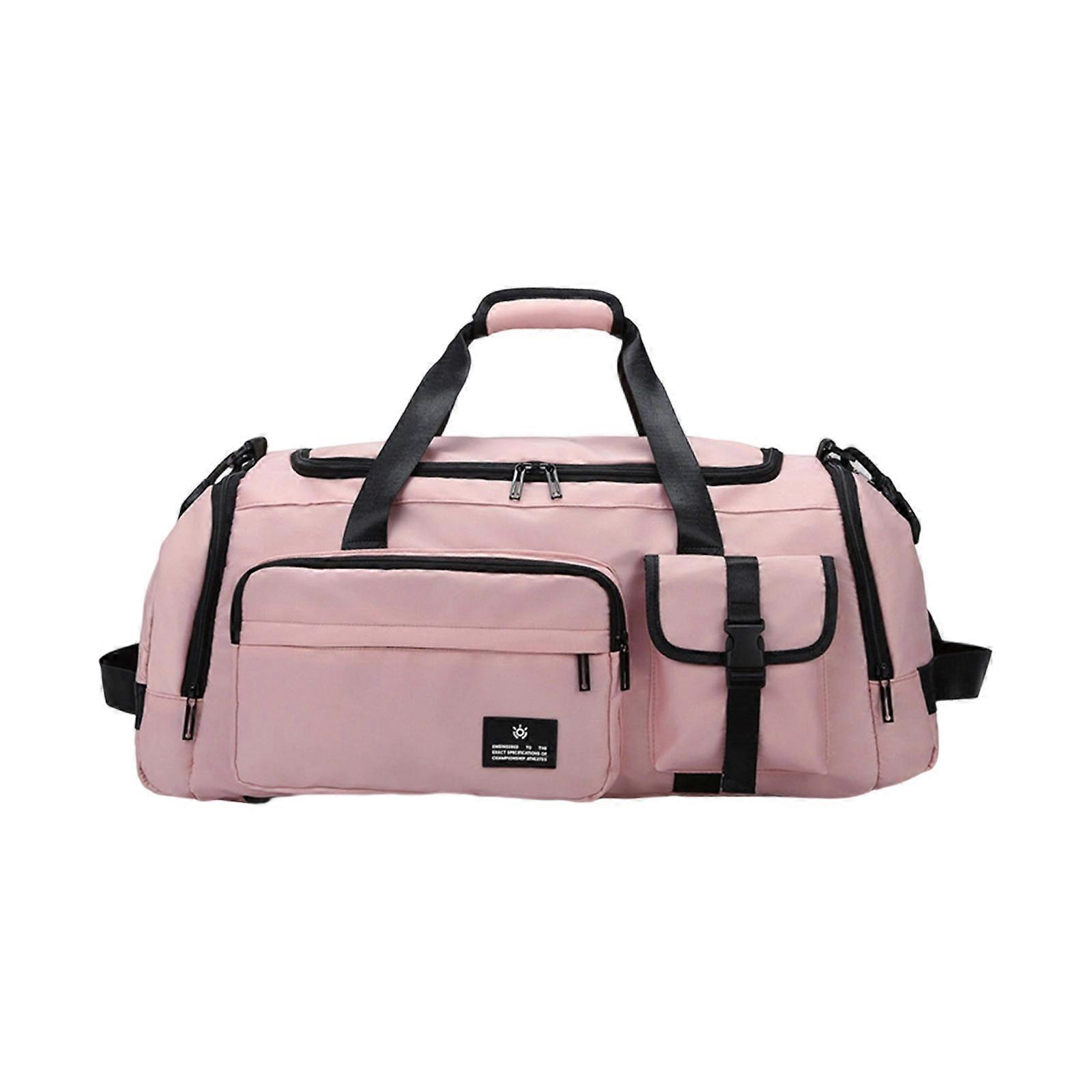 ジムバッグ大容量トラベルバッグラゲッジバッグフィットネスバッグドライとウェットの分離オーバーナイトバッグウィークエンダーバッグピンク