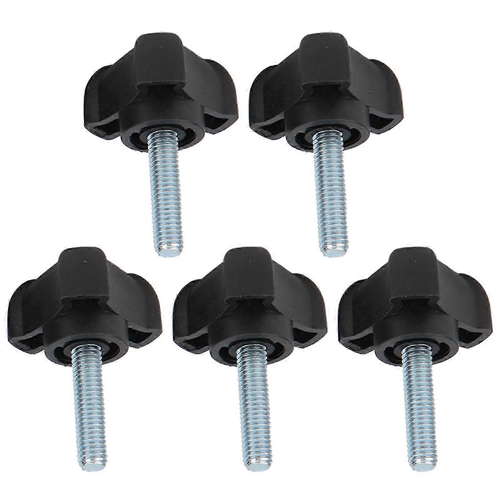 5Pcs Adjustable Knob Bolt Plastic Triangle Arc Handle Screw Hand Twisted Locking Handle M6 25mm