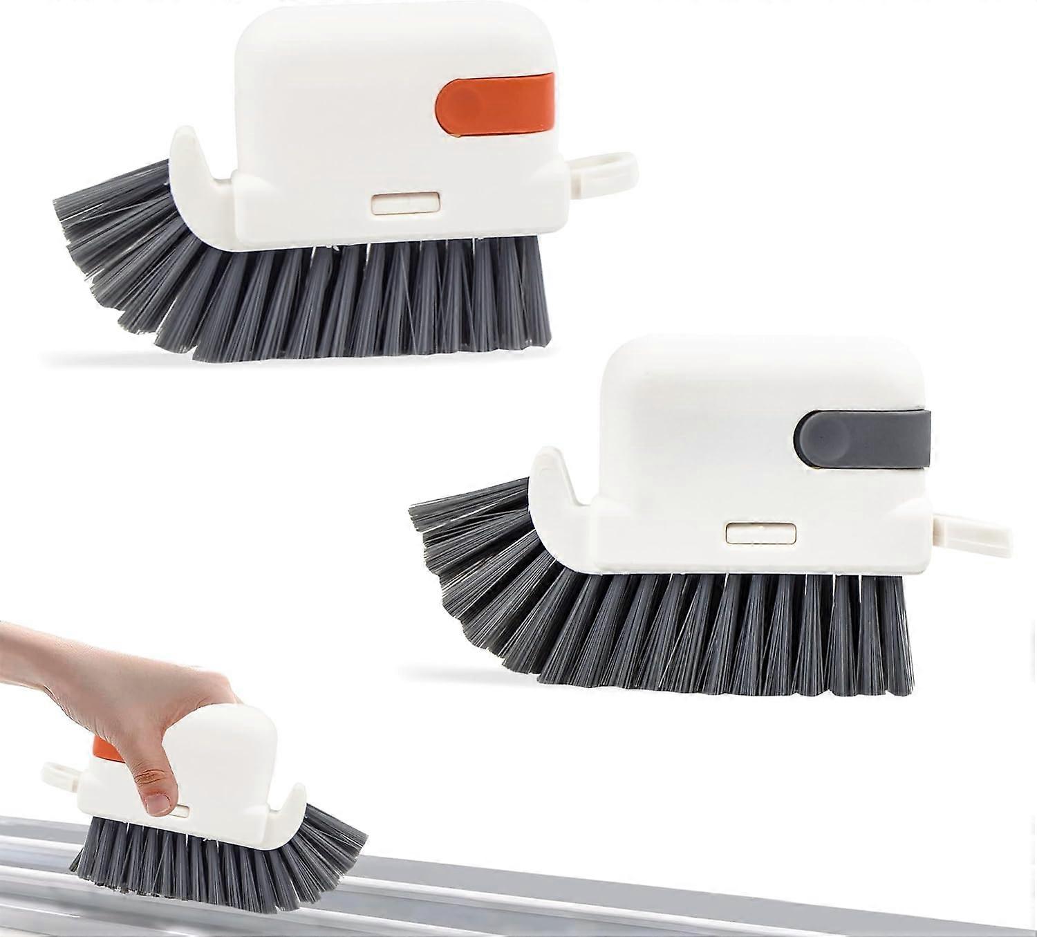 2-Piece Groove Cleaning Brush Window Sill Brush - 3-in-1 Groove