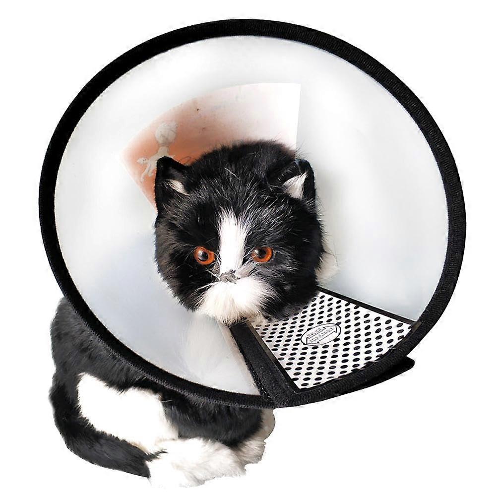 Cat Cone, Pet Recovery Collar, Comfortable, Lightweight, Adjustable, AntiBite Lick for Small Dogs and Cats, White. 3843cm.