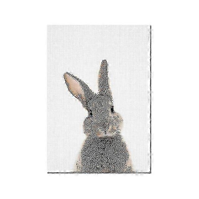 Woodland Animals Canvas Wall Art - Rabbit Tail Poster for Nursery