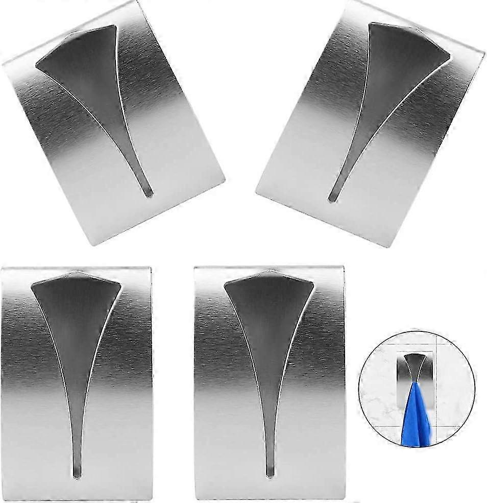 4-piece kitchen towel hook set