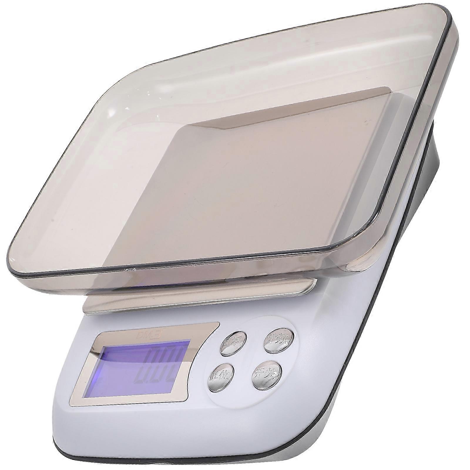 High Precision Digital Scales For Jewellery Silver Rectangle Shape 16X12.5X4cm Counting Function 1Pcs