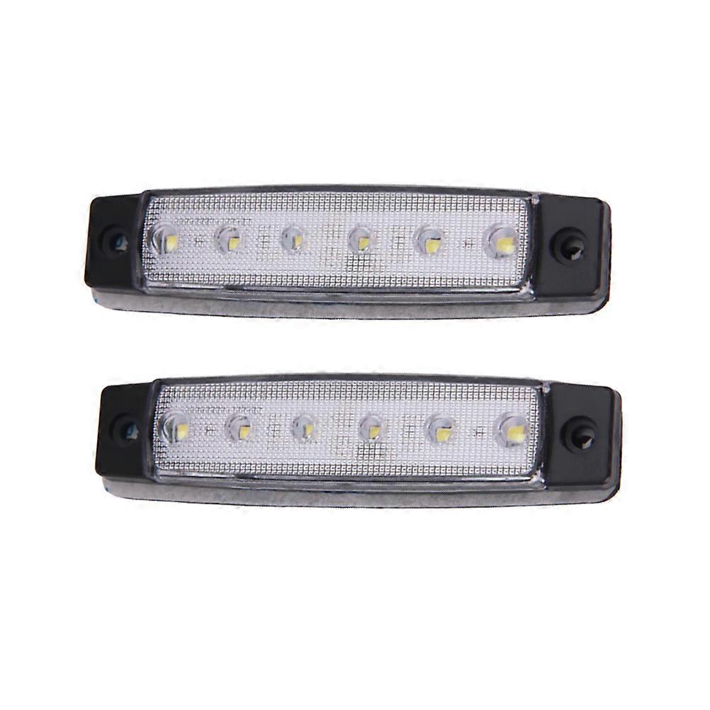 White Side Marker Signal Lights for Truck Trailers – Multi Function Indicator Lamps with Low Power Consumption for Left and Right Side Mounting